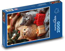 Kočky - vánoční dárky Puzzle 2000 dílků - 90 x 60 cm