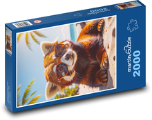 Roter Panda mit Brille Puzzle 2000 Teile - 90 x 60 cm