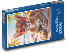 Puma w okularach Puzzle 2000 elementów - 90x60 cm
