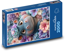 Nilpferd Puzzle 2000 Teile - 90 x 60 cm