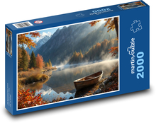 Loď na jazere Puzzle 2000 dielikov - 90 x 60 cm