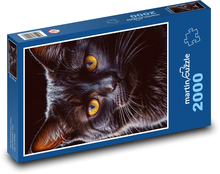 Czarny kot Puzzle 2000 elementów - 90x60 cm