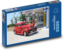Červené auto Puzzle 2000 dielikov - 90 x 60 cm