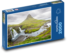 Kirkjufellský vodopád - Island Puzzle 2000 dielikov - 90 x 60 cm
