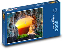 Höhle, Sonnenuntergang Puzzle 2000 Teile - 90 x 60 cm