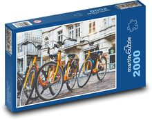 Rowery na ulicy Puzzle 2000 elementów - 90x60 cm