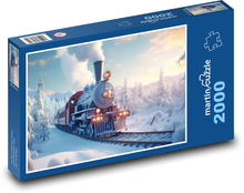 Train in the winter landscape Puzzle 2000 pieces - 90 x 60 cm