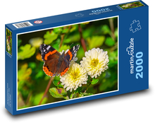 Schmetterling - Blumen Puzzle 2000 Teile - 90 x 60 cm