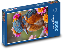 Rybárik, kvety Puzzle 2000 dielikov - 90 x 60 cm