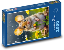 Mysz w deszczu Puzzle 2000 elementów - 90x60 cm