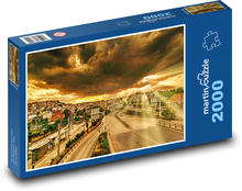 Západ slunce - Řecko Puzzle 2000 dílků - 90 x 60 cm