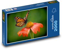 Schmetterling auf einer Blume Puzzle 2000 Teile - 90 x 60 cm