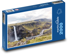 Háifoss - Island, Wasserfall Puzzle 2000 Teile - 90 x 60 cm