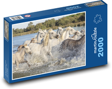 Hříbata běžící ve vodě Puzzle 2000 dílků - 90 x 60 cm