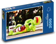 Frosch und Wein Puzzle 2000 Teile - 90 x 60 cm