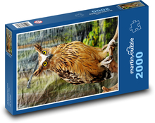 Sova - vták Puzzle 2000 dielikov - 90 x 60 cm