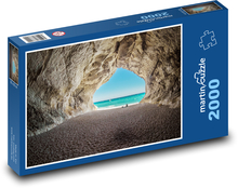 Itálie - Cala gonone,, pláž Puzzle 2000 - 90x60 cm