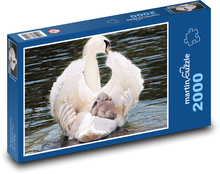 Swan with baby Puzzle 2000 pieces - 90 x 60 cm