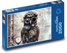 Sova - robot Puzzle 2000 dílků - 90 x 60 cm