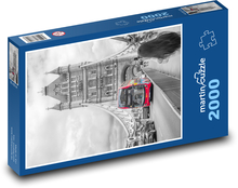 Londýn - autobus Puzzle 2000 dílků - 90 x 60 cm