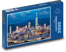 Tchaj-wan mrakodrapy Puzzle 2000 dílků - 90 x 60 cm