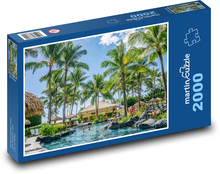 Havaj - Oahu, palmy Puzzle 2000 dielikov - 90 x 60 cm