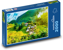 Vietnam - vidiek Puzzle 2000 dielikov - 90 x 60 cm
