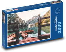 Dolomity - Itálie, jezero Puzzle 2000 dílků - 90 x 60 cm