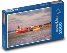 Rybářské lodě - přístav  Puzzle 2000 dílků - 90 x 60 cm