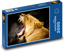 Gähnende Löwin Puzzle 2000 Teile - 90 x 60 cm