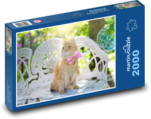 Kot z kokardką Puzzle 2000 elementów - 90x60 cm