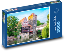 Norimberk - řeka Puzzle 2000 dílků - 90 x 60 cm