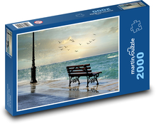 Vlny pri gréckom pobreží Puzzle 2000 dielikov - 90 x 60 cm