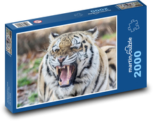 Nahnevaný tiger Puzzle 2000 dielikov - 90 x 60 cm