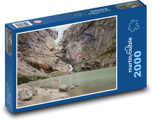 Ľadovcové jazero v horách Puzzle 2000 dielikov - 90 x 60 cm