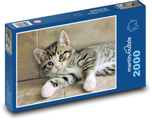 Kätzchen - getigert Puzzle 2000 Teile - 90 x 60 cm