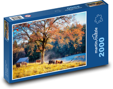 Kravy na pastvinách Puzzle 2000 dielikov - 90 x 60 cm