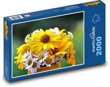Kytica žltých kvetov Puzzle 2000 dielikov - 90 x 60 cm