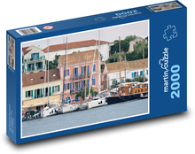Morze - port, statki Puzzle 2000 elementów - 90x60 cm