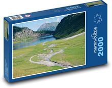 Hory - horské jazero Puzzle 2000 dielikov - 90 x 60 cm