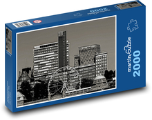 Hamburg - budovy Puzzle 2000 dílků - 90 x 60 cm