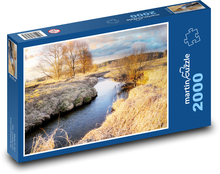 Řeka mezi loukami Puzzle 2000 - 90x60 cm