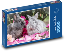 Hauskaninchen, lebend Puzzle 2000 Teile - 90 x 60 cm
