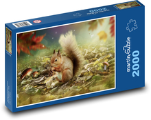 Veverička - hlodavec Puzzle 2000 dielikov - 90 x 60 cm