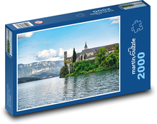 Francúzsko - jazero Puzzle 2000 dielikov - 90 x 60 cm