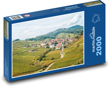Francúzsko - vinárska dedina Puzzle 2000 dielikov - 90 x 60 cm