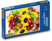 Kytice - kvety Puzzle 2000 dielikov - 90 x 60 cm