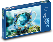Džbánek - loď, podvodní svět Puzzle 2000 dílků - 90 x 60 cm