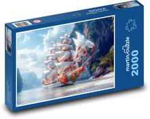 Segelboote an der Küste Puzzle 2000 Teile - 90 x 60 cm