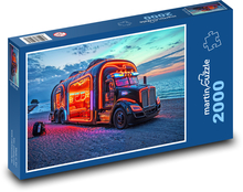 Auto na pláži Puzzle 2000 dílků - 90 x 60 cm